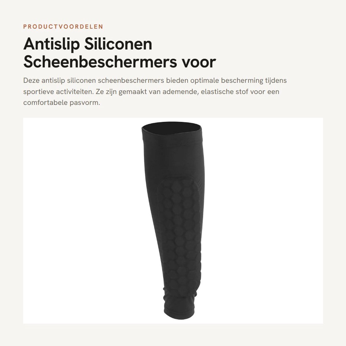Dailygoods- Scheenbeschermers Antislip - Scheenbeschermers Kind - Sport Beschermende Uitrusting - Ademend - Versterkte Elasticiteit - Polyester Elastische Polyurethaanvezelstof - Sportbescherming