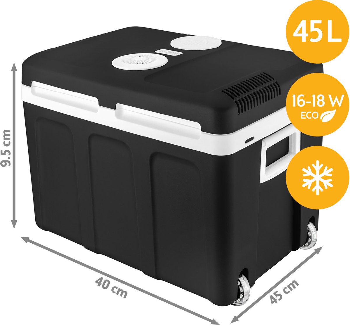 TZS First Austria Elektrische Koelbox - 45L - 12V en 230 volt - Frigobox -Koelen en Verwarmen - Zwart – foto 5