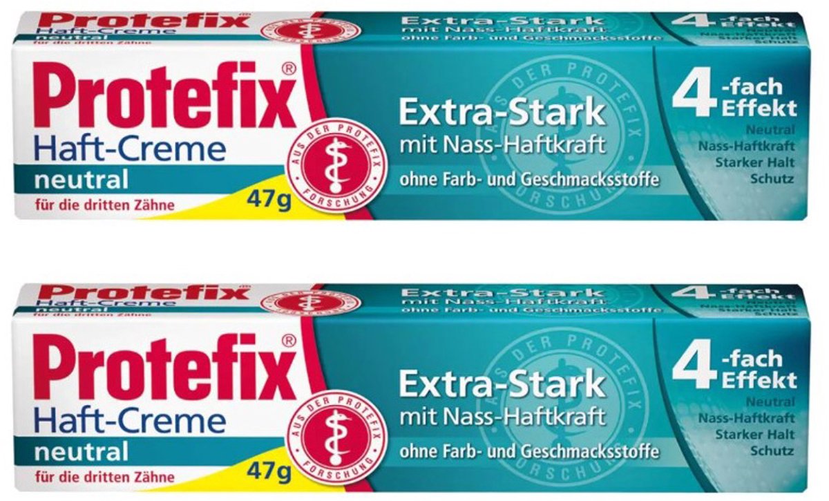 Protefix Extra Sterke Kleefcrème - Neutral - Voordeelset 2 Stuks a 47 gram!!