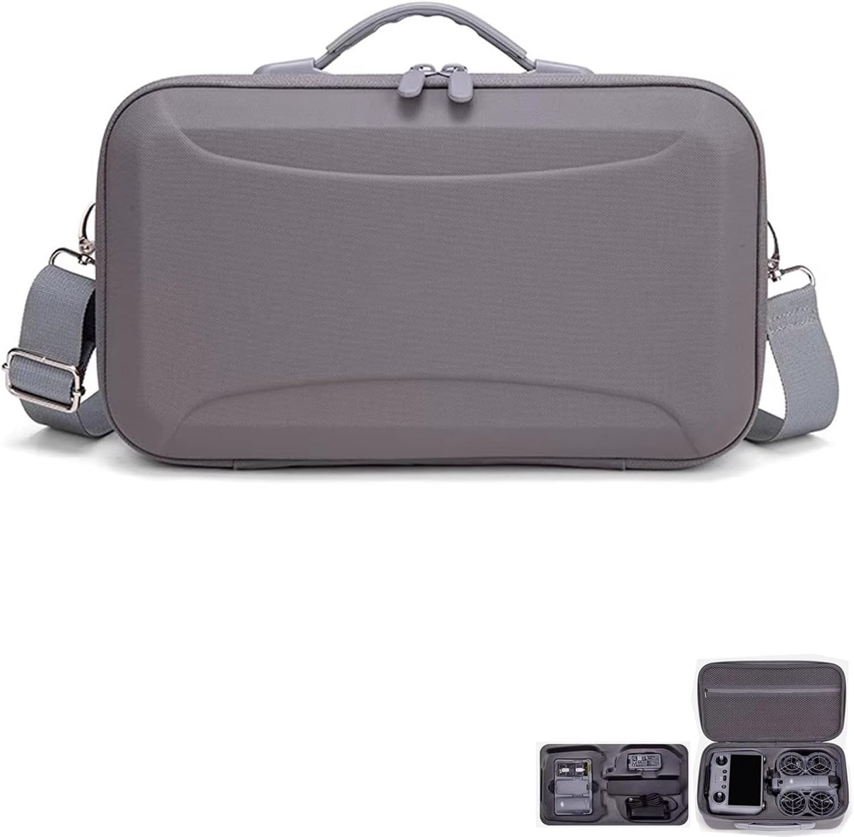 Drone Draagtas - Reisbescherming - Drone Opslag - Op maat Gemaakt - 34x20x8 cm - Grijs