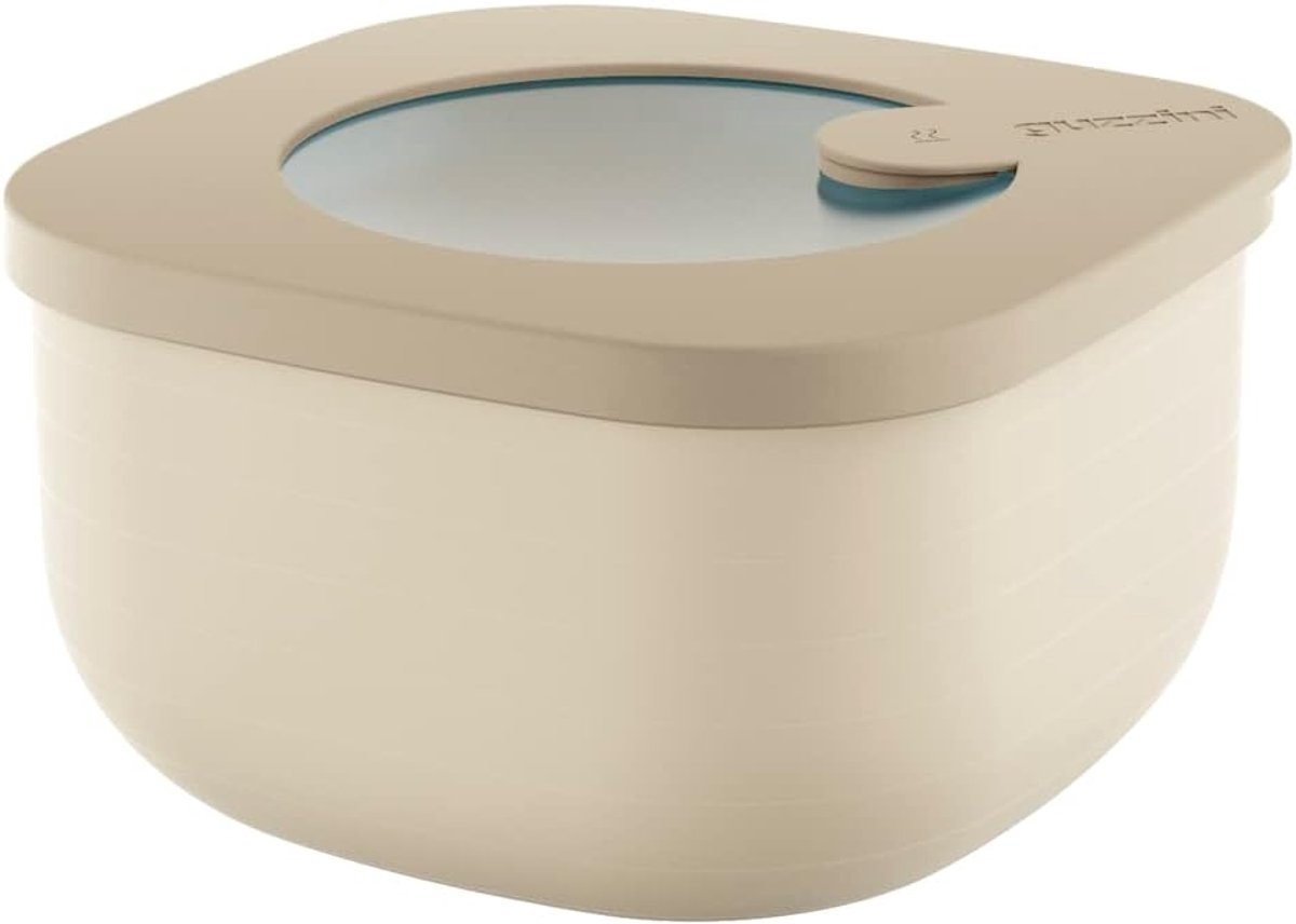 Luchtdichte Container - Voedselbewaring Bakje - Keuken Koelkast Vriezer - Magnetronbestendig Ontluchtingsventiel - 12 x 12 x 7 cm - Klei