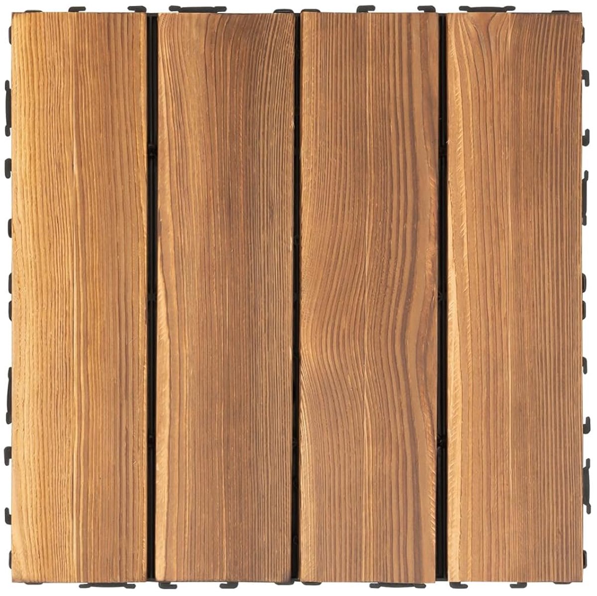 Houten Terrastegels - Mozaïek Vloer - Buiten Leven - Kliksysteem Drainage - 30x30 cm - Bruin