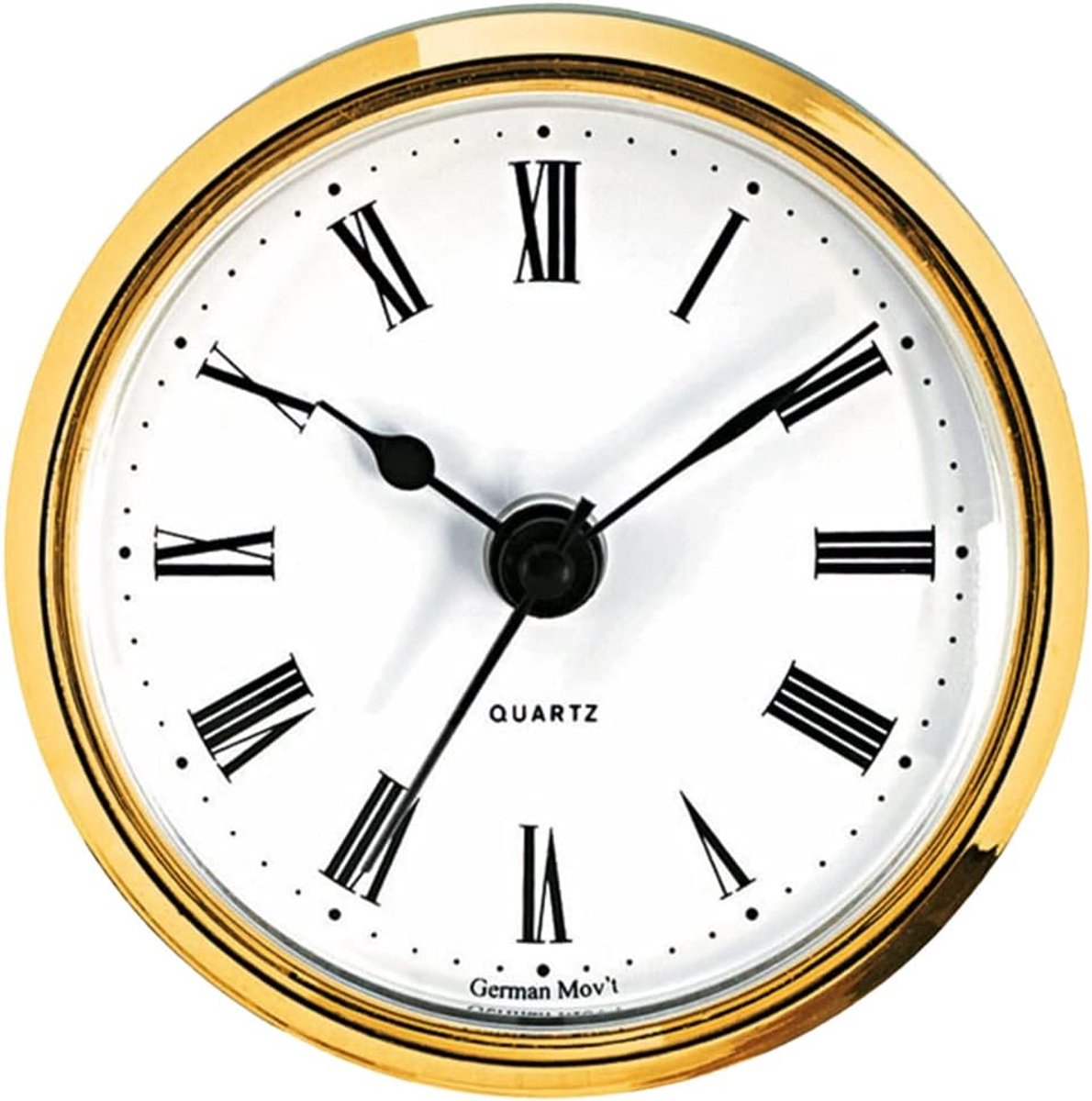 Klok Beweging - Uurwerk Insteek - Klok Maken - Metalen Behuizing - 6.5x3.8x6.5 cm - Wit