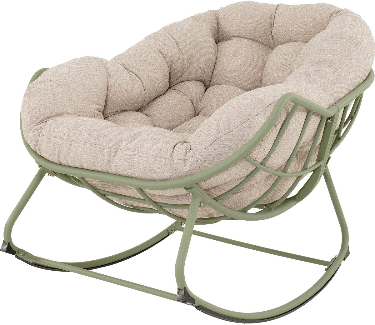Schommelstoel Cozy Aluminium beige - Relaxstoel voor binnen en buiten - Max. 120 kg