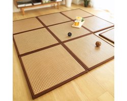 Tatami Vloermat - Rotan Mat Koelmat - Zomer Dutjes - Vouwbaar Koelen - 60 x 60 cm