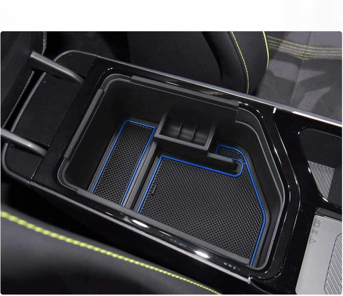 Middenconsole Organizer - Opbergbakje Auto - Auto Interieur - Met Antislipmat - Blauw