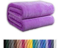 Verzwaringsdeken - Gewogen Deken - Ontspanning - Superzacht Kreukbestendig - 90 x 350 cm - Purper