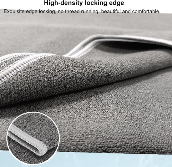 Yoga Handdoek - Mat Handdoek - Hot Yoga - Antislip Zweetabsorberend - 183x70cm - Grijs — afbeelding 5
