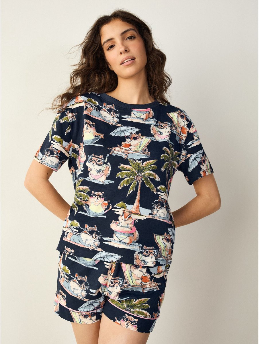 Next Dames - Pyjama met korte mouwen - Blauw