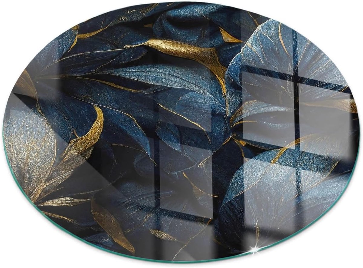 Haardglasplaat - Gehard Schild - Vonkbescherming - Krasbestendig Decoratief - 60x60cm - Marine