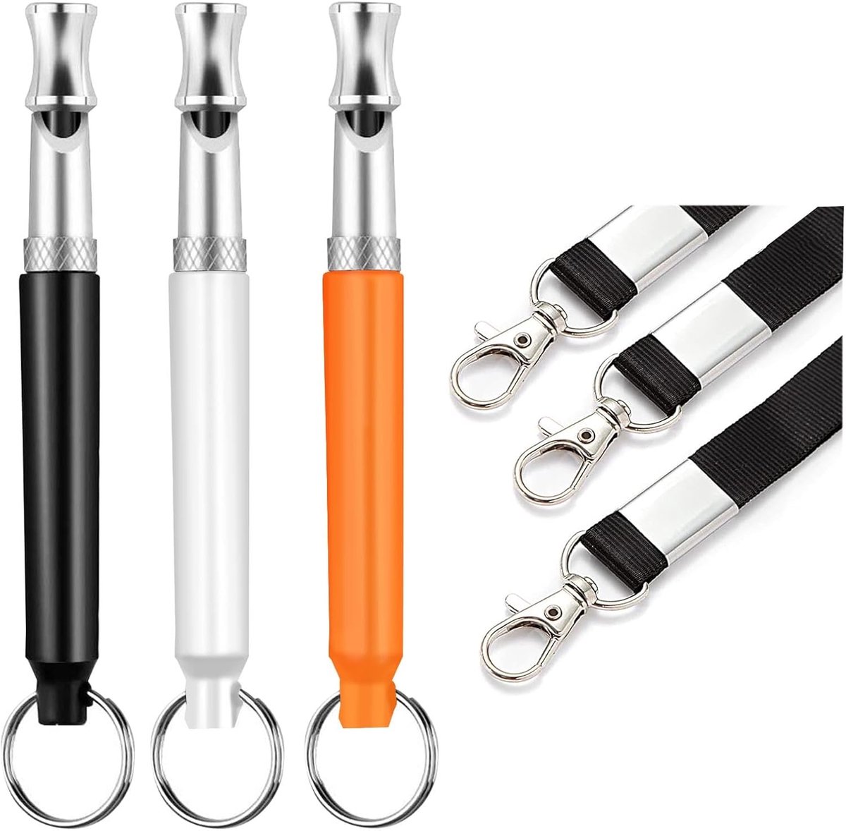 Hondenfluitjes Set - Ultrasoon Trainingsfluitje - Hondentraining Terugroepactie - Verstelbare Stille Frequentie - 3 Stuks