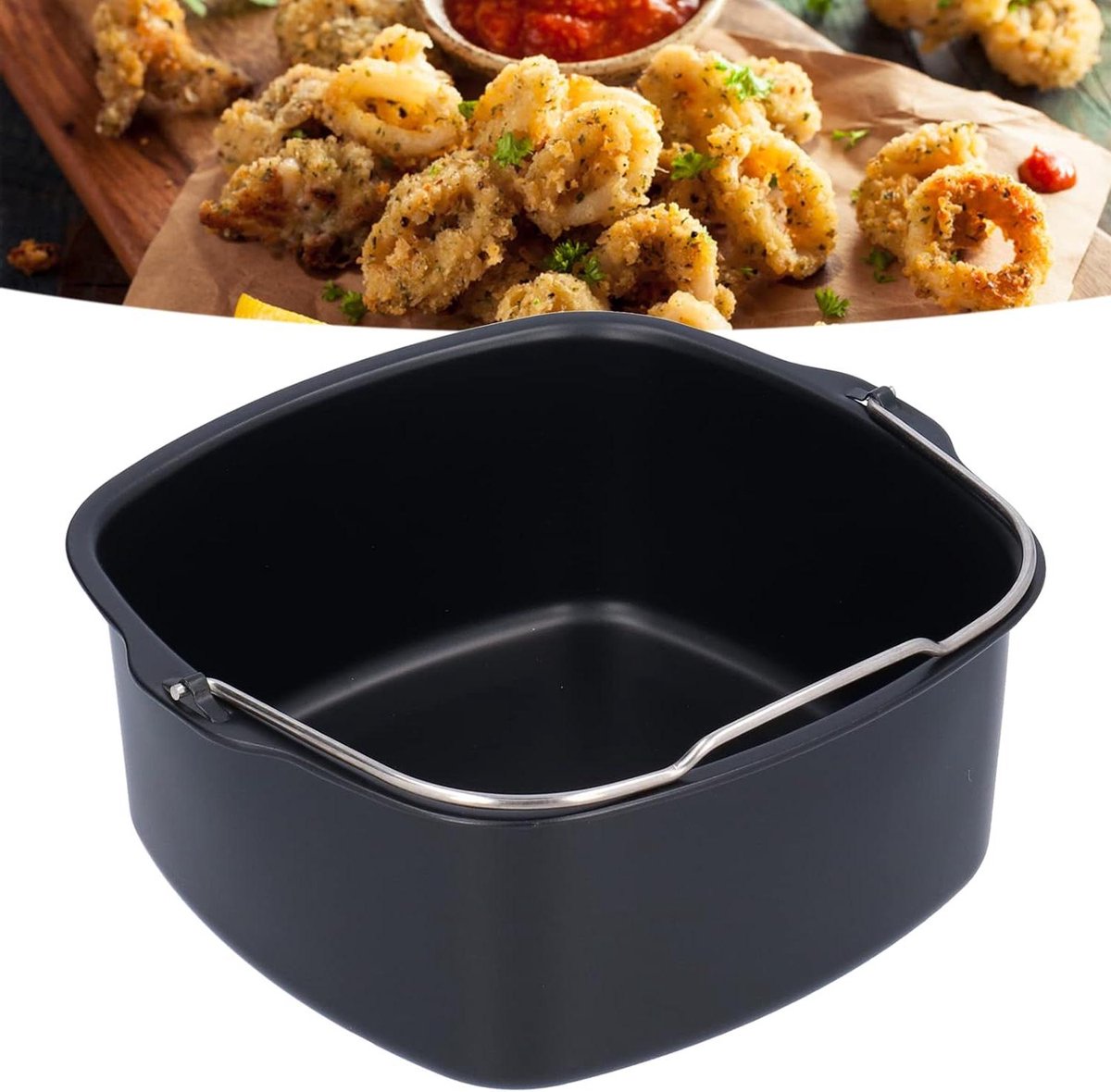 Taartvorm - Bakvorm Accessoire - Luchtfriteuse Gebruik - Hittebestendig IJzer - 17 x 17 x 7 cm