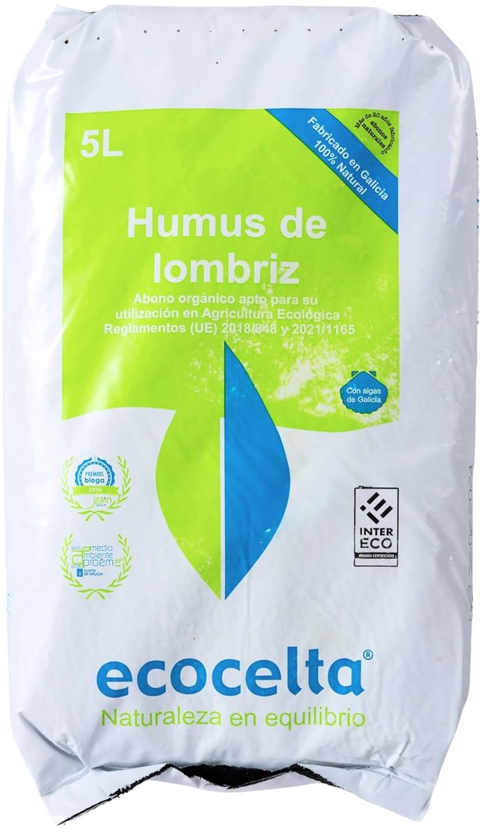 Biologisch Bodemvoedsel - Wormenmest Compost - Planten Voeden - Hoog Humuszuur - 5 Liter
