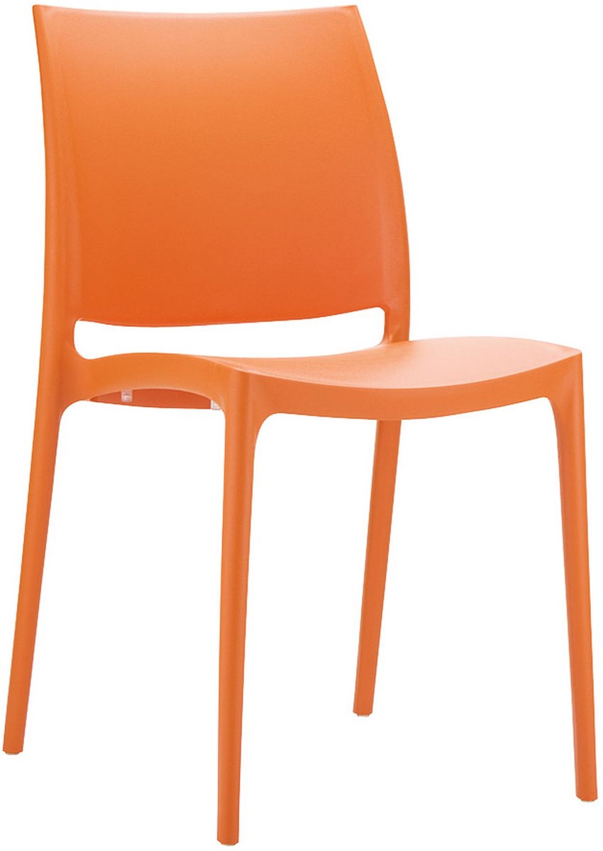 Légia Home ENZO - Eetkamerstoel - Scandinavisch Design - Stapelbaar - Oranje
