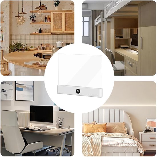 1 stuks - leeslampje voor boek - leeslampje voor in bed - flexilight - leeslampje volwassenen - leeslampje voor boek oplaadbaar usb -leeslampje boek - platte leeslamp - platte leeslamp usb - 3verstelbaar - wit — afbeelding 4