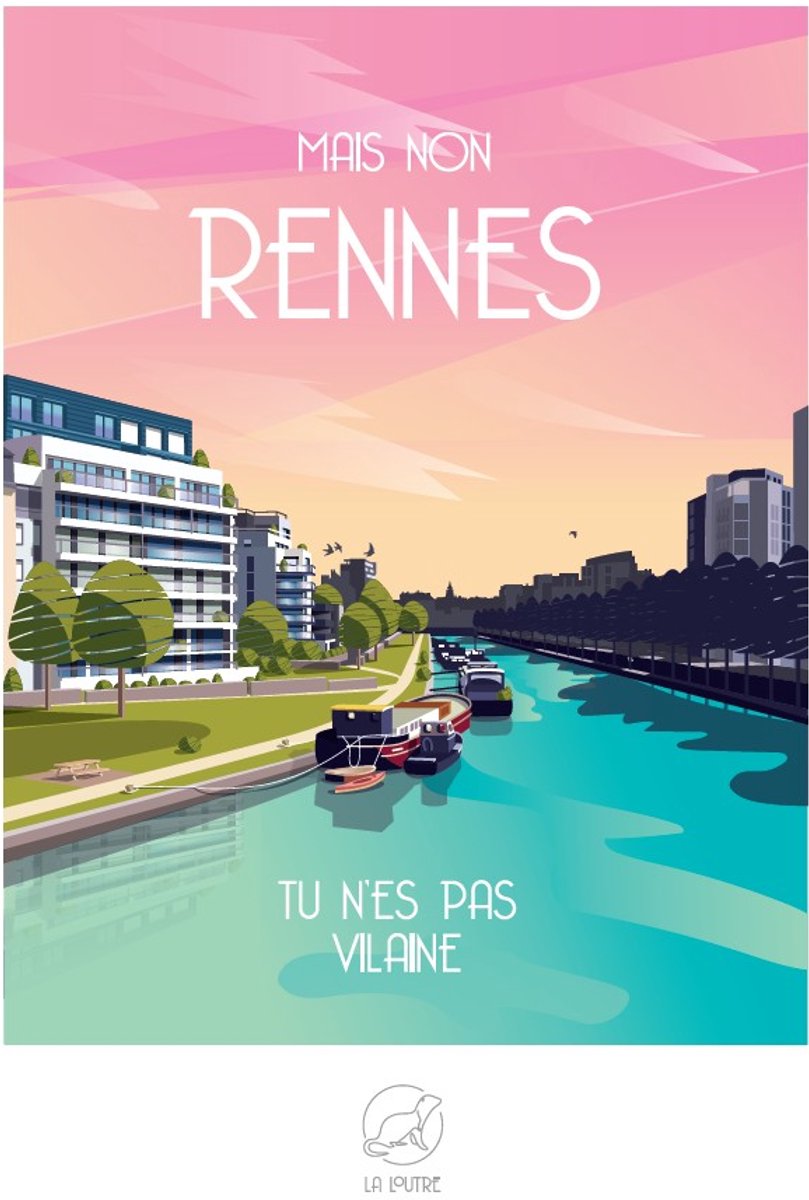 La Loutre puzzel RENNES - 1000 stukjes - grappige legpuzzel.