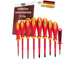 FAMEX 7734-9 schroevendraaierset VDE uit Duitse productie - 9-delig. schroevendraaierset, schroevendraaier, elektriciteit