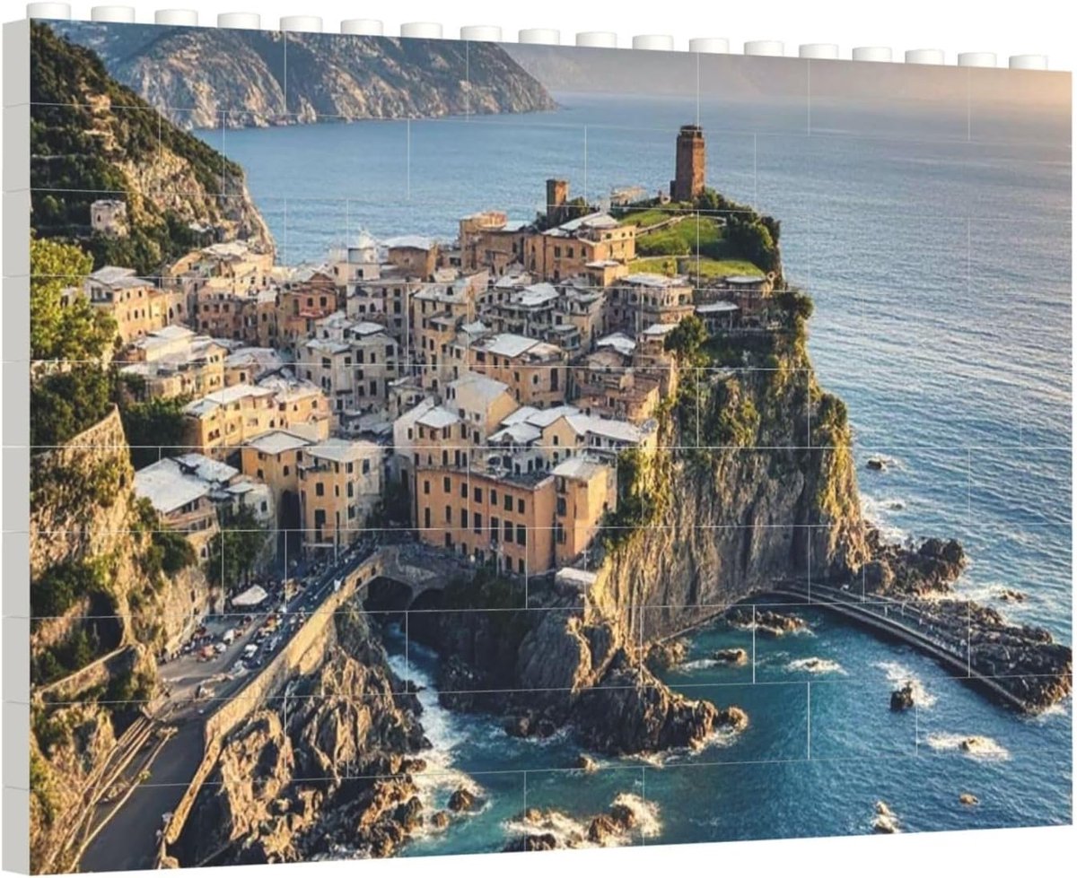 Bouwstenen Puzzel - Foto Blokken - Home Decor - Gepersonaliseerde Foto - 14 x 10 cm - Mooi Italië