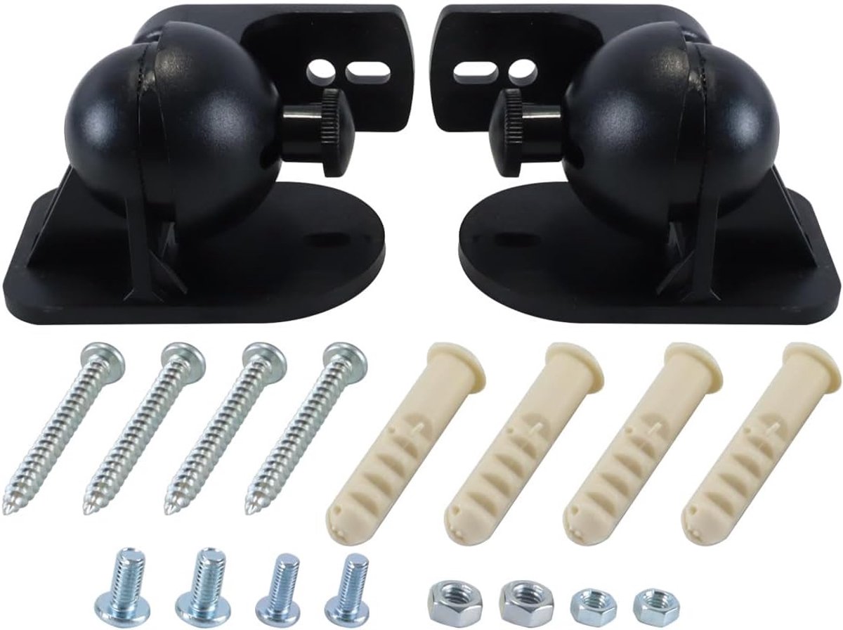 Luidspreker Wandhouders - Box Beugels - Home Audio - Zwenkbaar Kantelbaar - Tot 5kg - Zwart