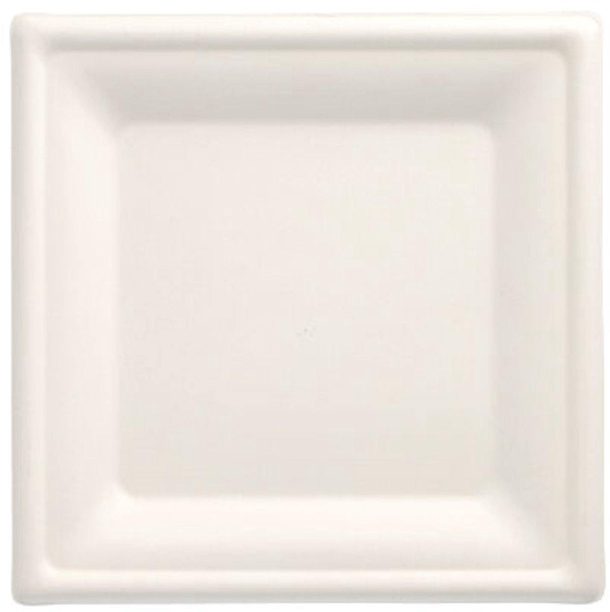 10x 50 Borden van suikerriet pure hoekig 20 cm x 20 cm wit