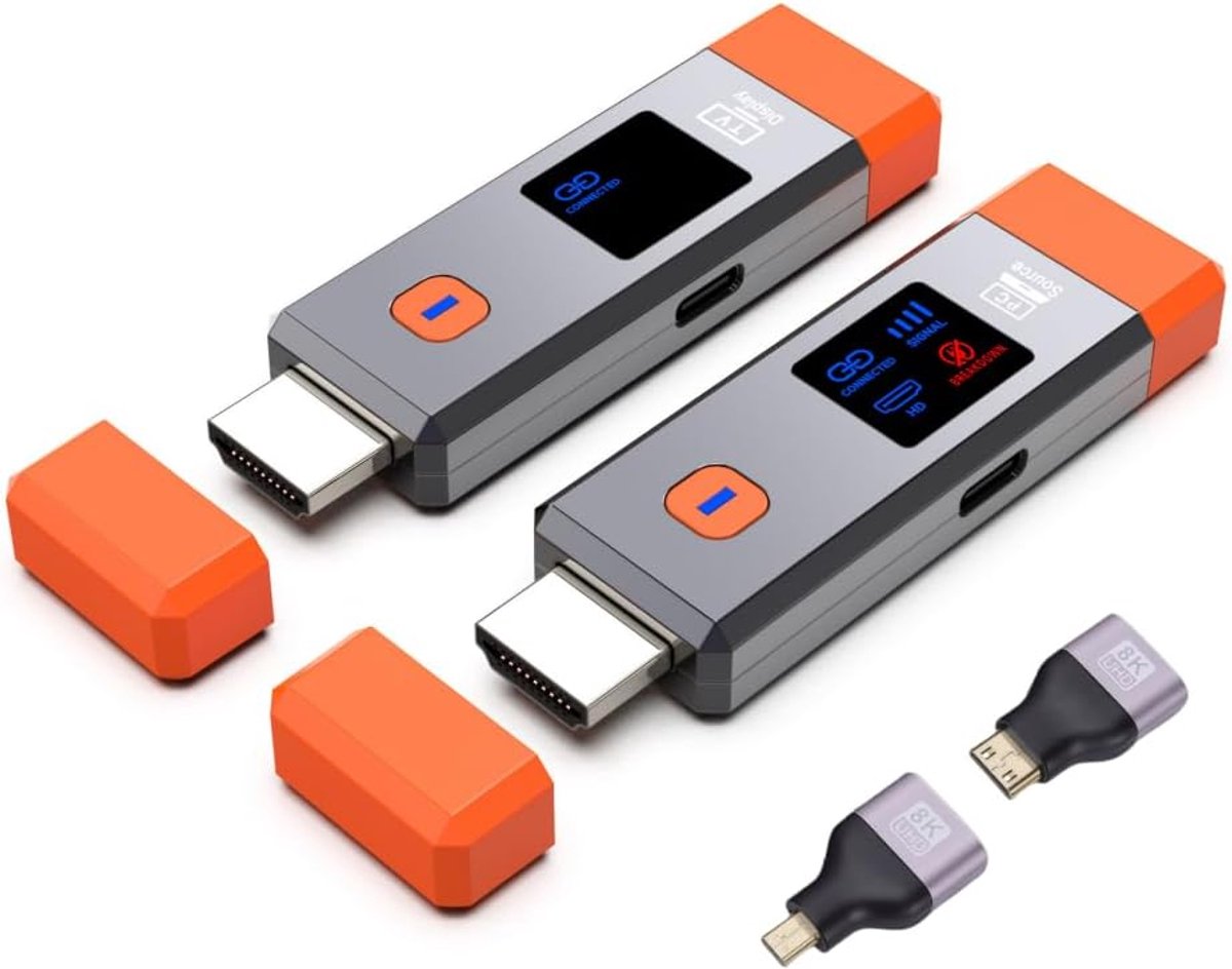 Draadloze HDMI Extender - Video Audio Zender Ontvanger - Streamen naar Monitor - 50 Meter Bereik - 4K Decoding 1080P