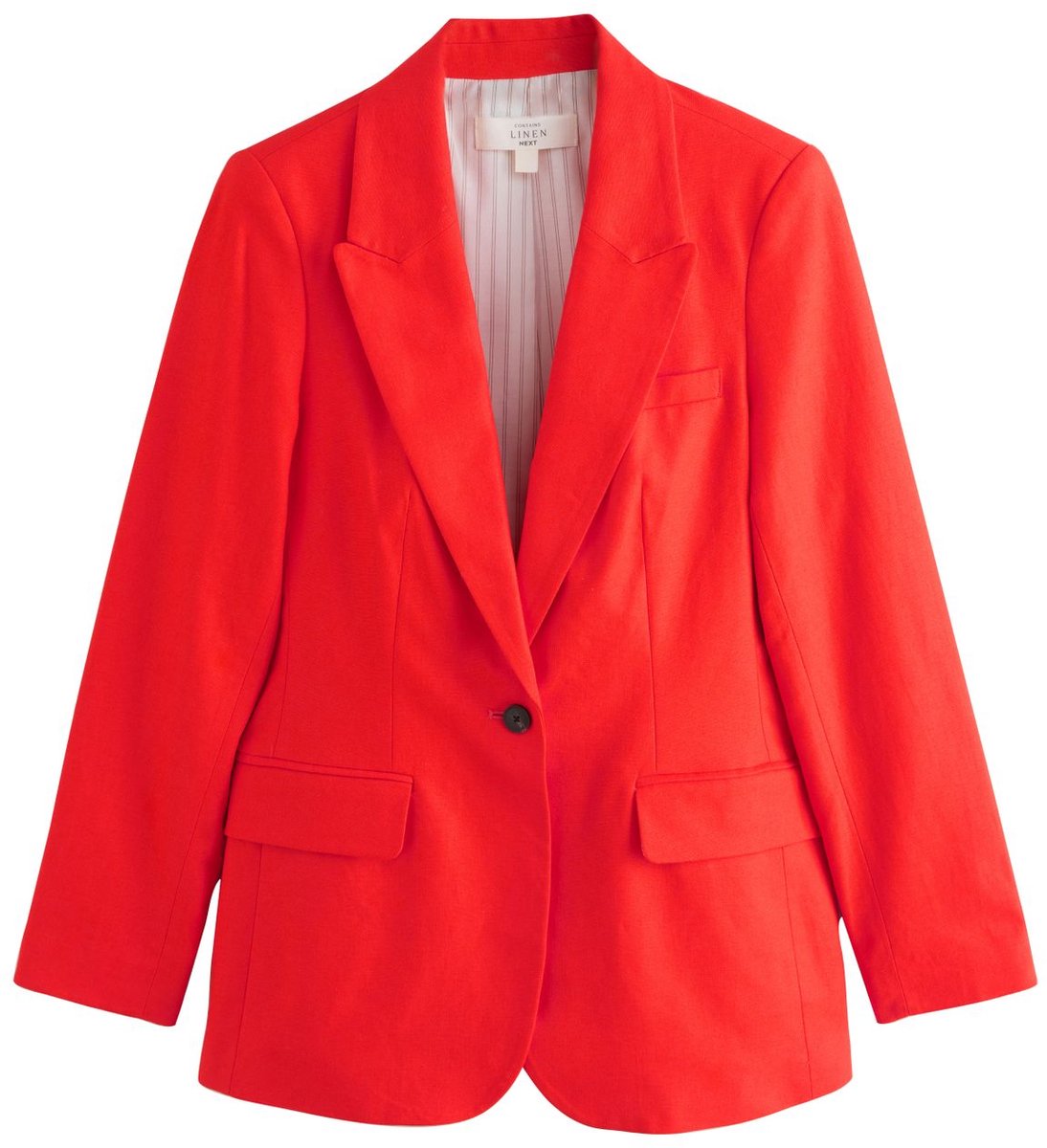 Next - Dames - Linnenrijke single-breasted blazer - Rood