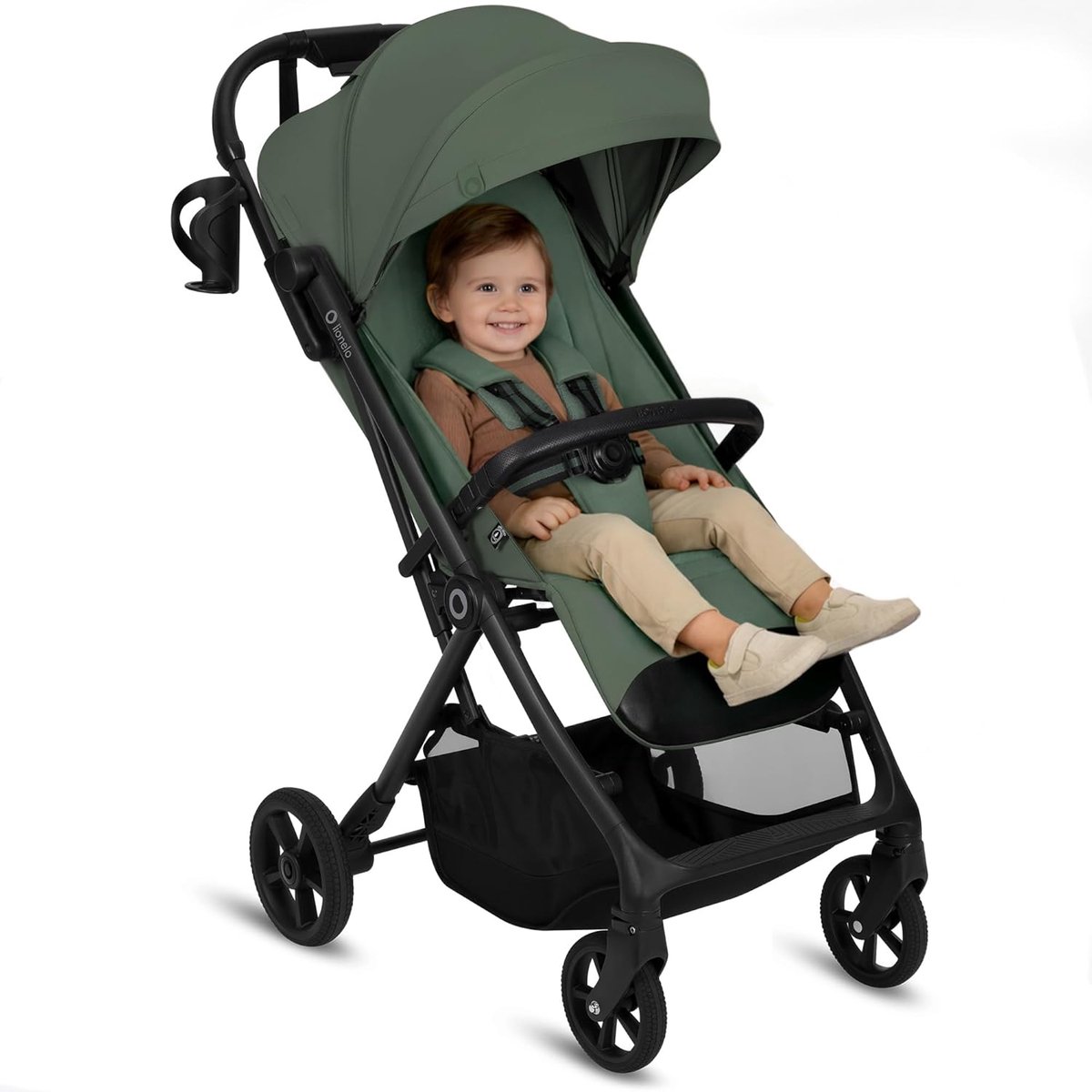 Kinderwagen - Reiswieg buggy - Compact reizen - Automatisch inklapbaar - 85 x 56 x 107 cm - Groen
