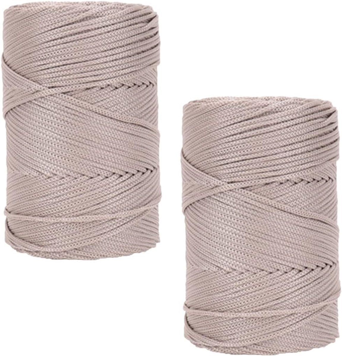 2-pack – 3,0 mm (100 yards) – Ultrazacht polyester koordgaren, geschikt voor breien, haken, zomerhoeden, handgemaakte hoeden, schoenen, haakmandjes en meer.