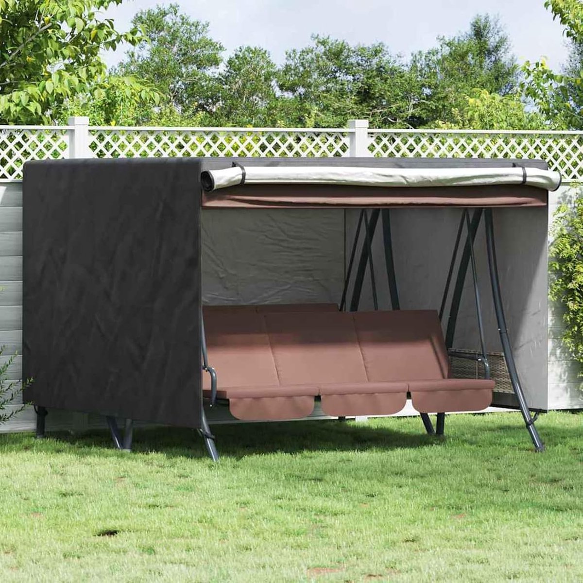 Schommelhoes - Schommeldeksel - Bescherming Buitenmeubels - Waterdicht UV-bestendig - 250 x 250 x 160 cm - Zwart