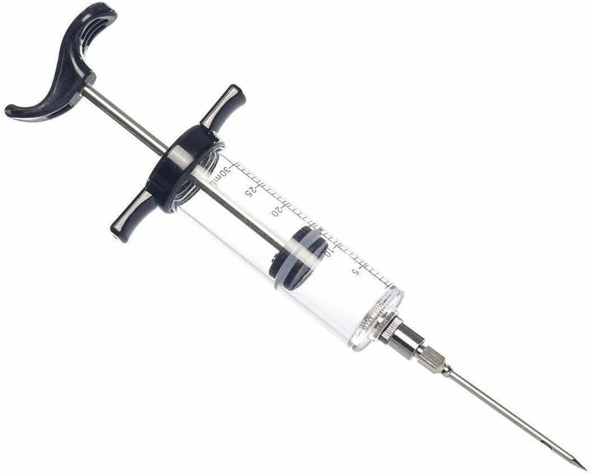 Marinade Injector - Vleesspuit - BBQ en Grillen - Roestvrijstalen Naald - 30 ml