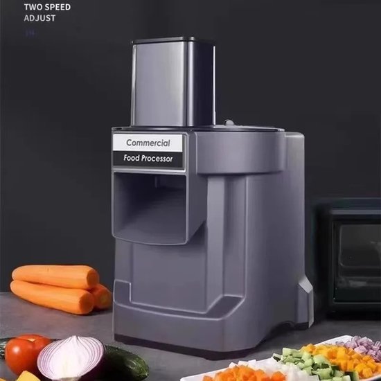Delightness Automatische Groente Snijmachine - Groentehakker - Keukenmachine - Snij Apparaat - Keuken Apparatuur - Keuken - Grijs — afbeelding 3