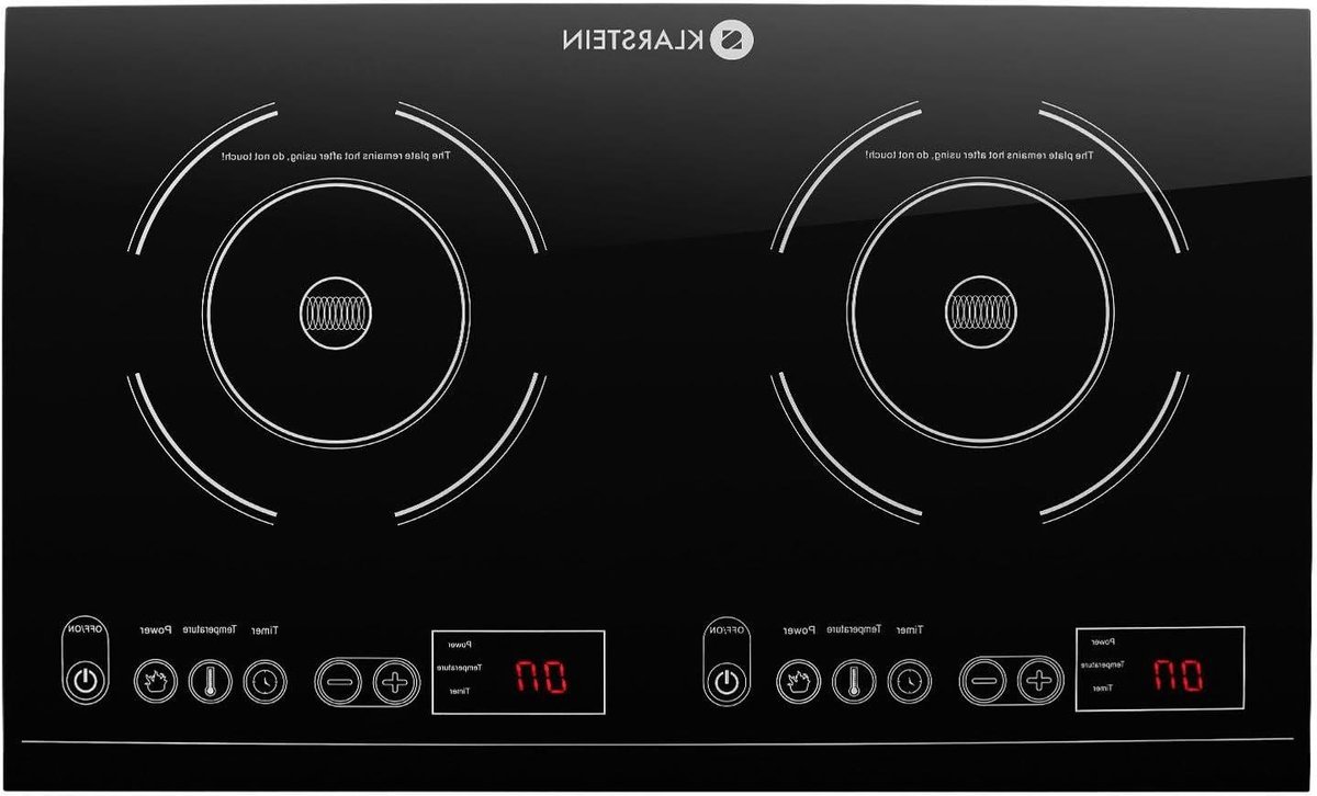 Dubbele Inductiekookplaat - Elektrisch Fornuis - Snel Koken - Touch Control Timer - 60 x 36 cm - Zwart