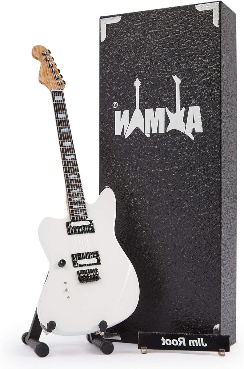 Miniatuur Gitaar - Muziekreplica - Decoratie - Handgemaakt ornament - 25 cm - Houtkleurig