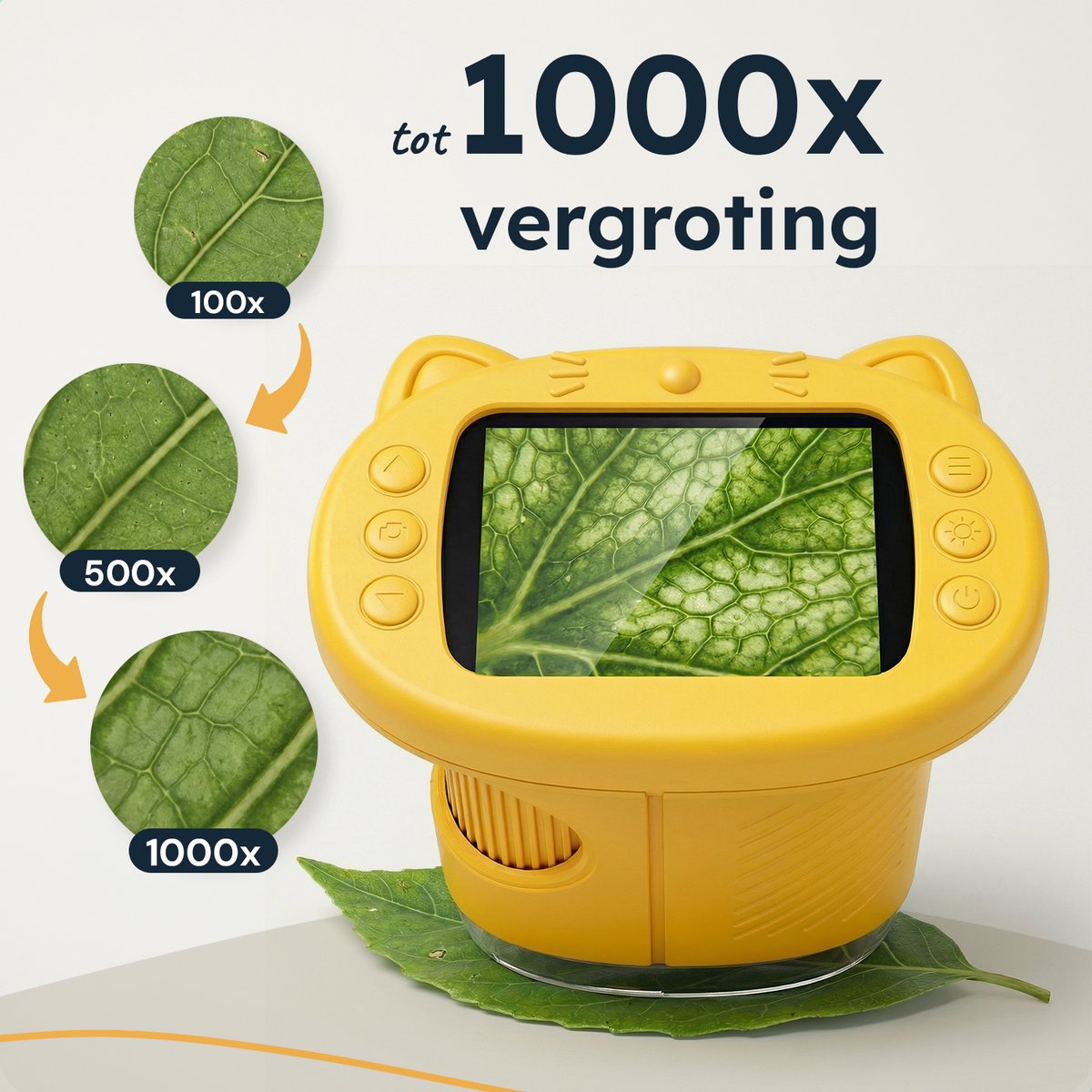 Tidy Tom® Kindermicroscoop - Microscoop - Incl. SD kaart - 1000x Zoom - STEM speelgoed — afbeelding 2