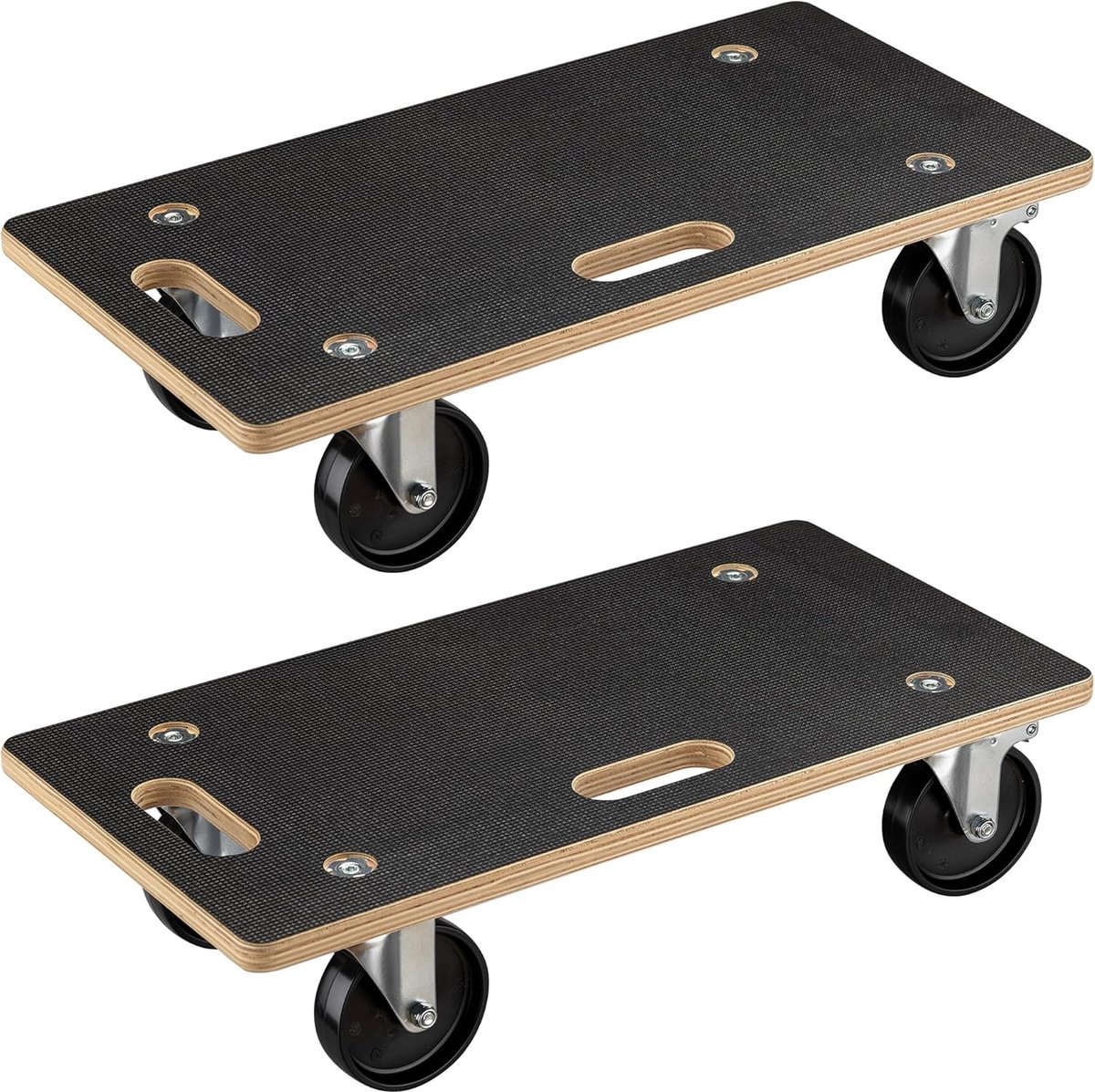 Transportroller Set - Möbelroller mit Rollen - Meubels Verplaatsen - Hoge Draagkracht - 57.5 x 29 cm - Houtkleur