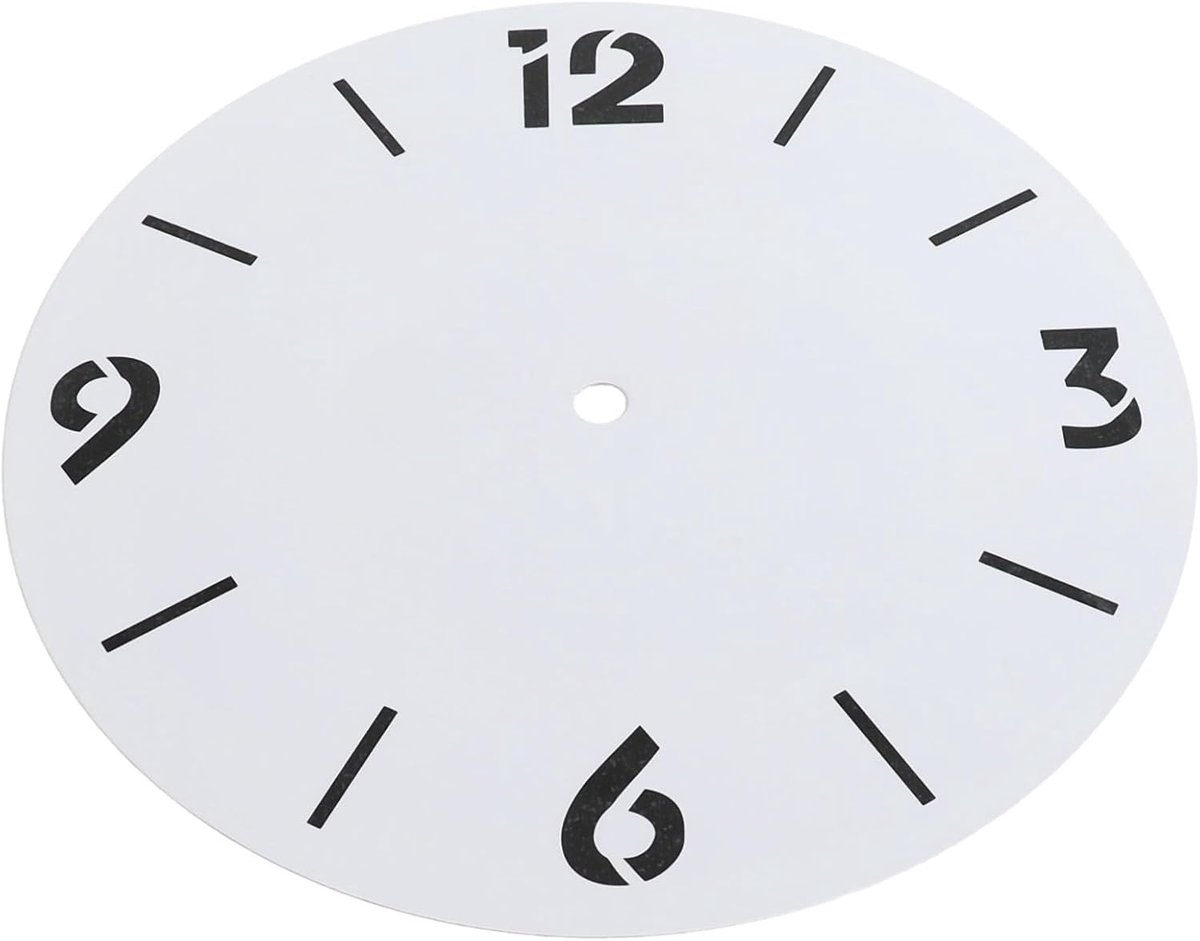 Klok Wijzerplaat - Arabische Cijfers - Wandklok Maken - Aluminium Materiaal - 243 mm Diameter - Wit