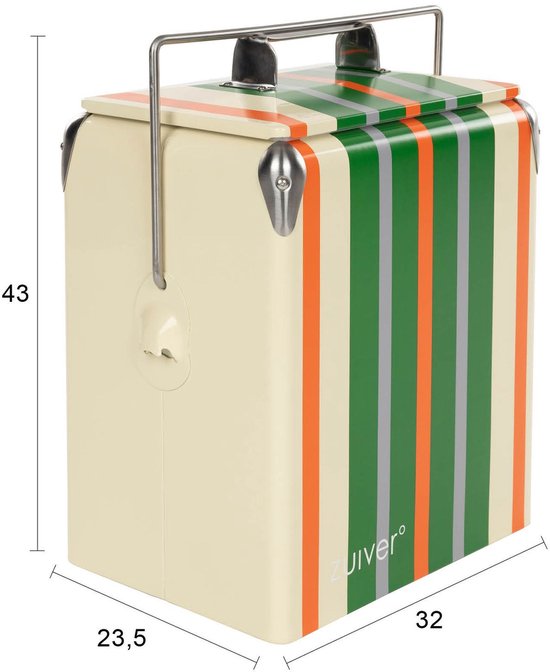Zuiver Cooler Be Wine Koelbox Strepen Lemon - Groen van Merkloos — afbeelding 3