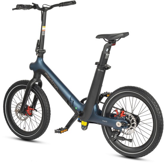 vankel Smart30 Elektrische Fiets - 20 Inch Opvouwbare E-bike - 36V 9.6Ah Accu - Actieradius tot 60 km - Schijfremmen - Stadsfiets –Inclusief gratis cijferslot –Blauw van VANKEL — afbeelding 3