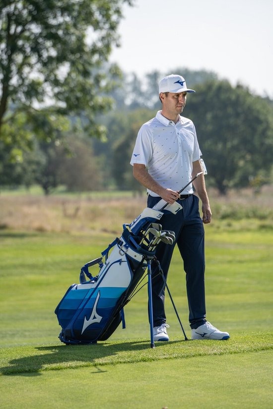 Mizuno Tour Staff 2025 Golftas - Standbag - Wit Blauw van Mizuno — afbeelding 2