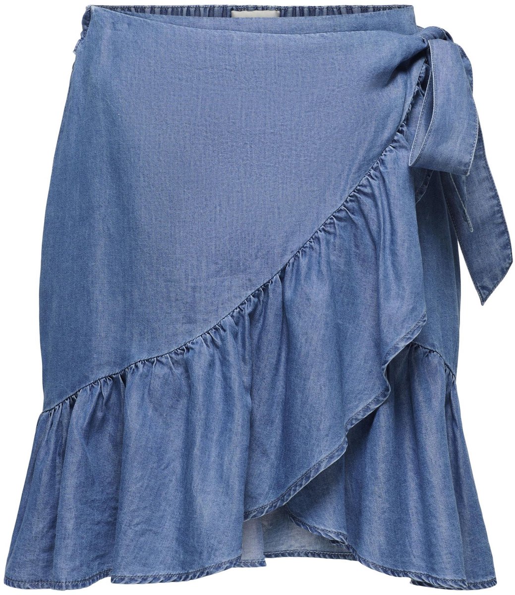 ONLY - ONLBEA SOFIA WRAP DNM SKIRT BJ - Dames - Rokken