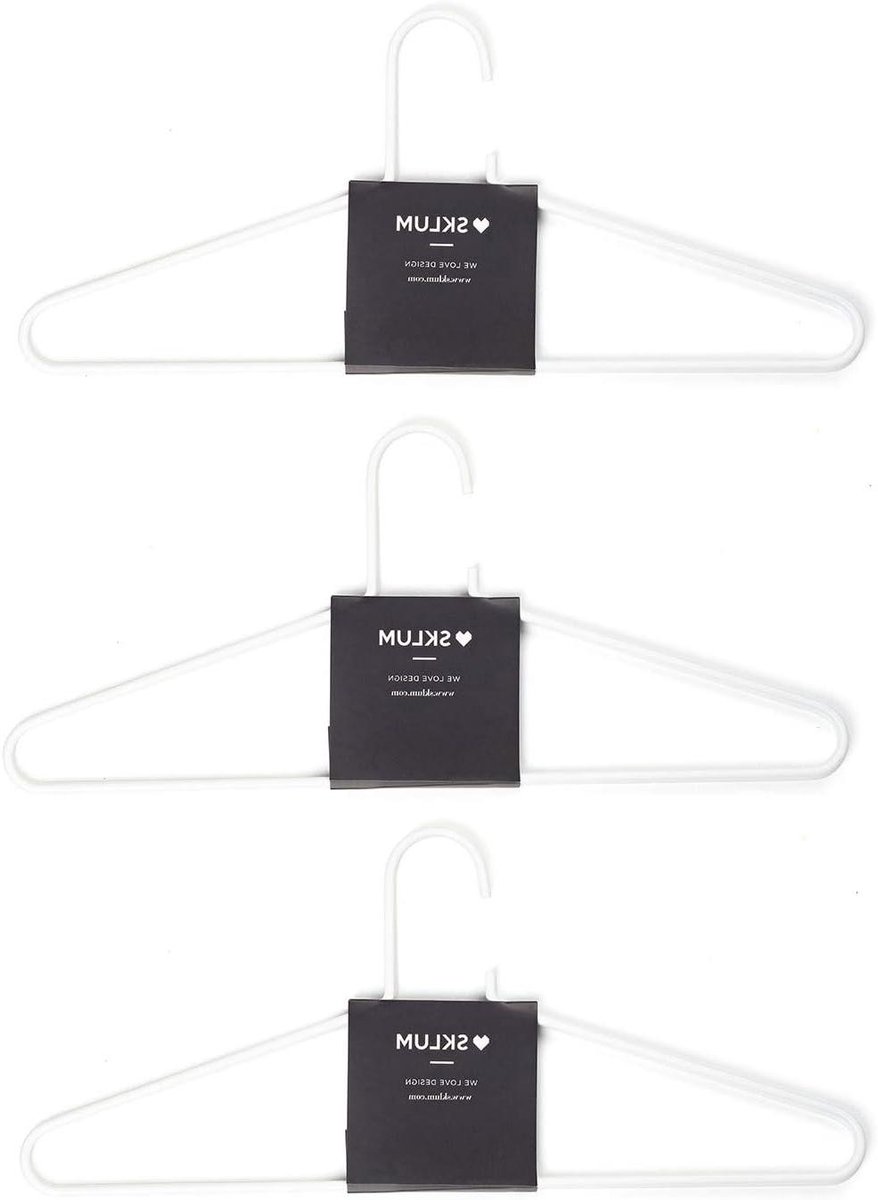 Set Hangers - Kleerhangers - Kleding Opbergen - Origineel Ontwerp - 17 cm Hoog - Wit