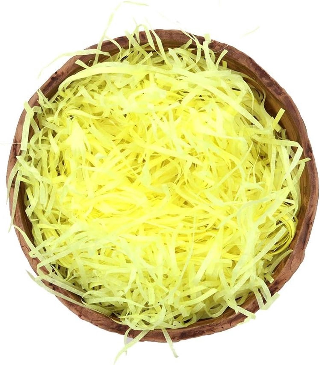 SPHProducts - Raffia Papier Chips - DIY Gift Wrapping - Multicolored - Mandvulling - Crinkle Confetti - Geschikt voor Cadeaupakketten - Geel