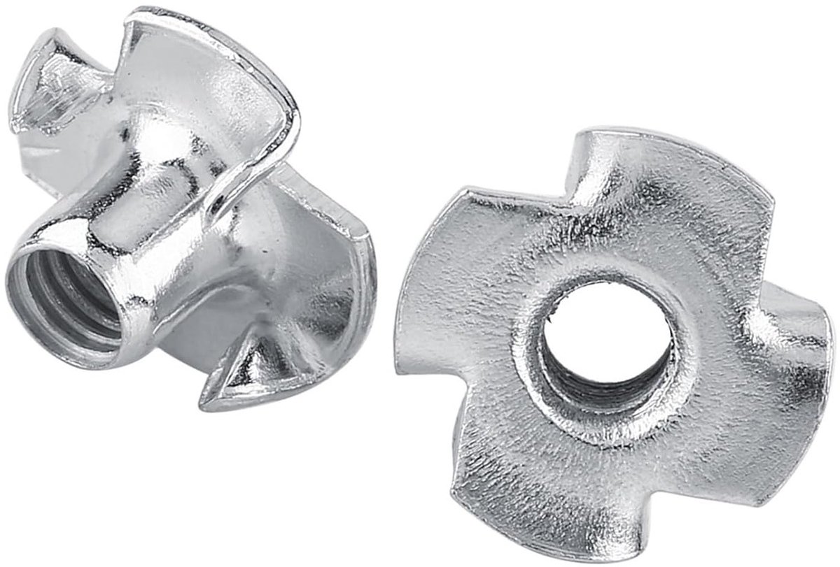 T-Vormige Moeren van Gegalvaniseerd Staal M3 / M4 / M5 / M6 / M8 - Duurzame Hard Carbon Moeren voor Houtbewerking en Meubelconstructie (M3 x 50 Stuks)