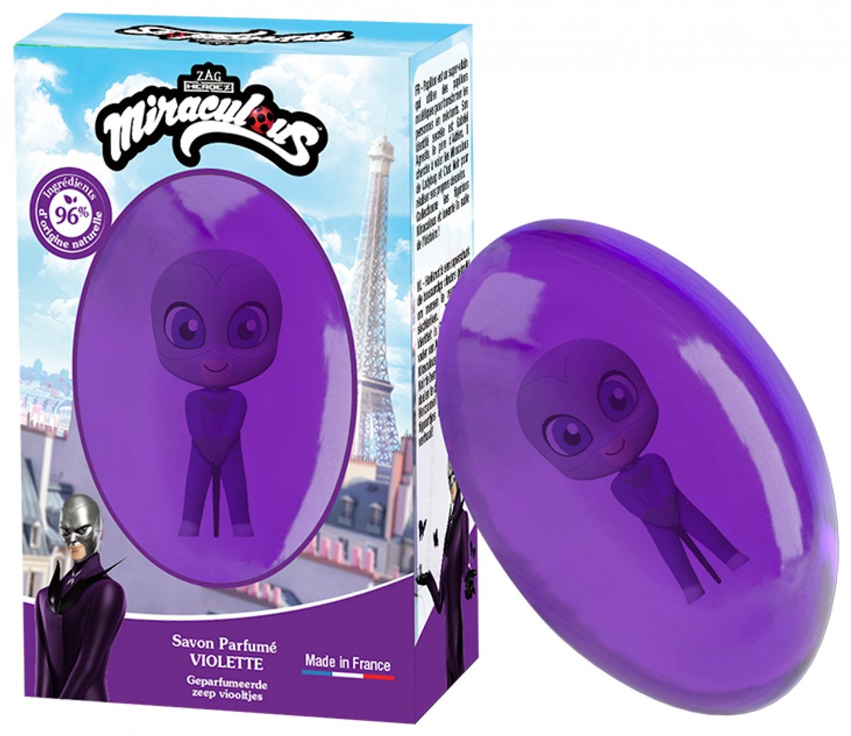 Le Comptoir du Bain Miraculous Geparfumeerde Zeep 75 g (Geur : Violette Papillon)