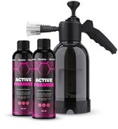 Glossio Combideal Snow Foam Set – Professionele 2L Drukschuimer + 2x 500ml Active Foamer – Handmatige Schuimpomp & Autoshampoo