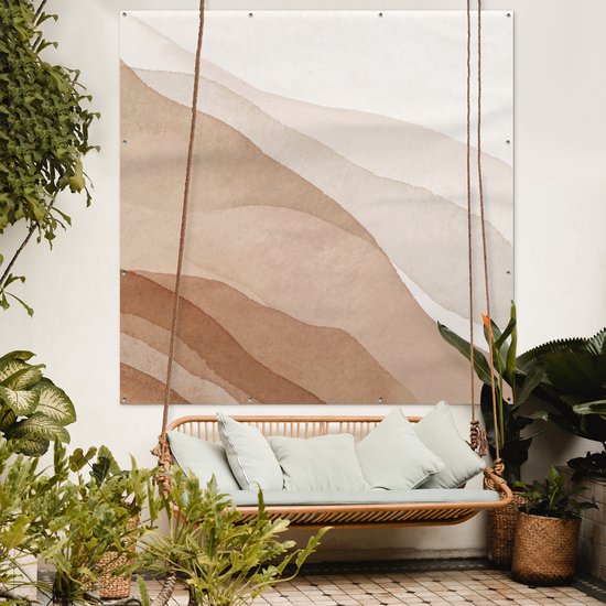 Affiche de Jardin Aquarelle - Berg - Abstrait - 200x200 cm