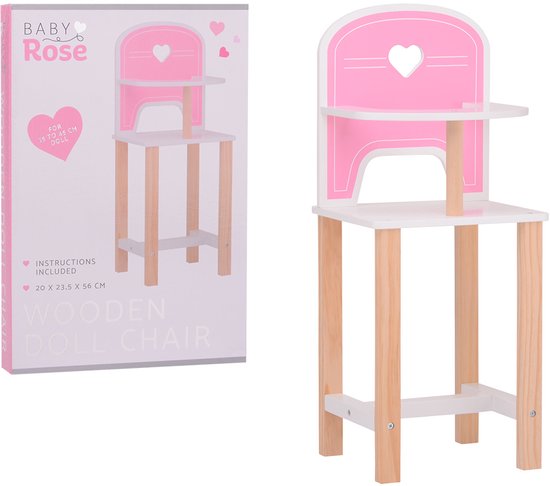 Johntoy houten poppenstoel Baby Rose