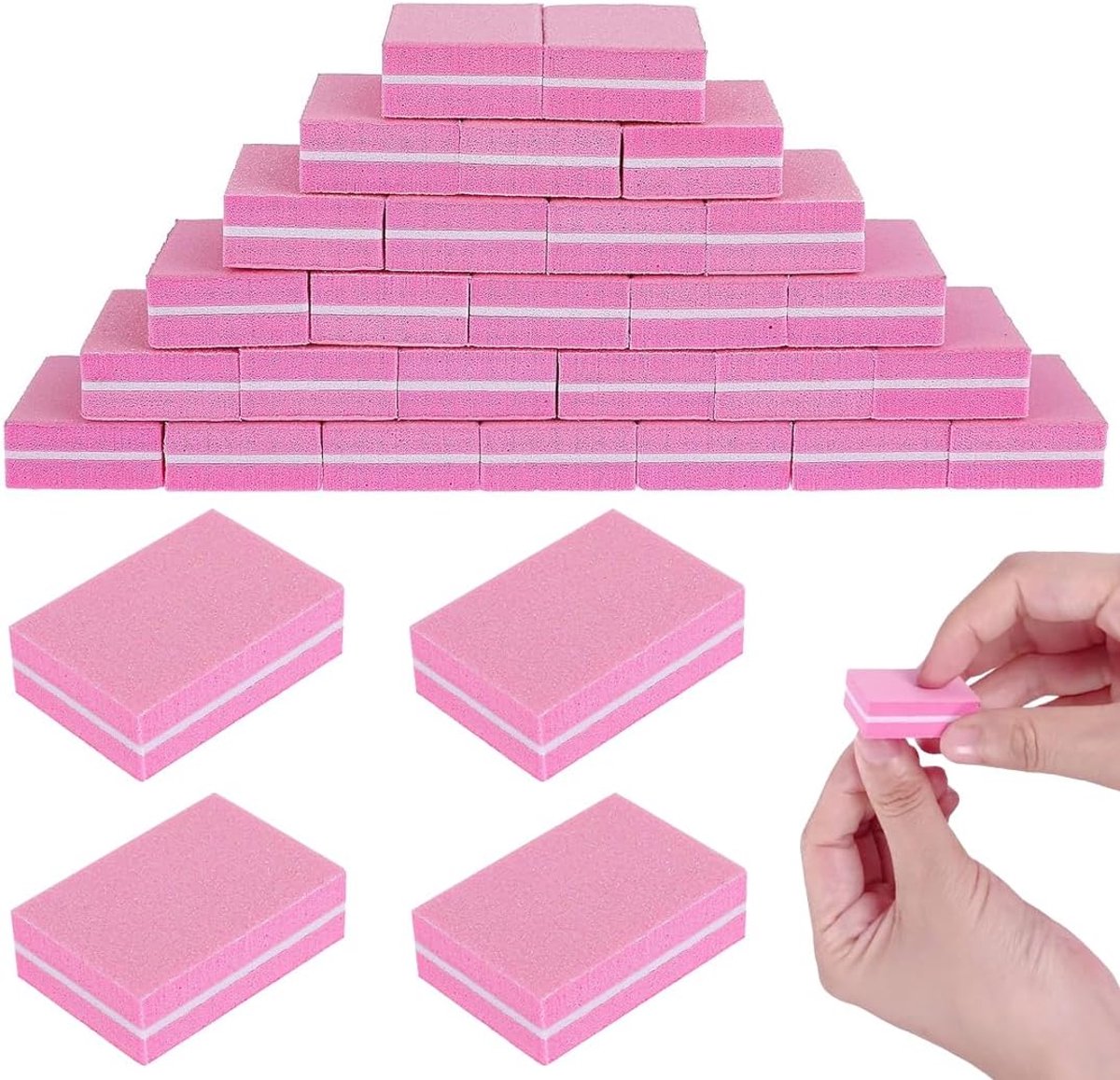 40x Bufferblokken Nagels Vijlen Polijsten - Voor Gel- en Acrylnagels