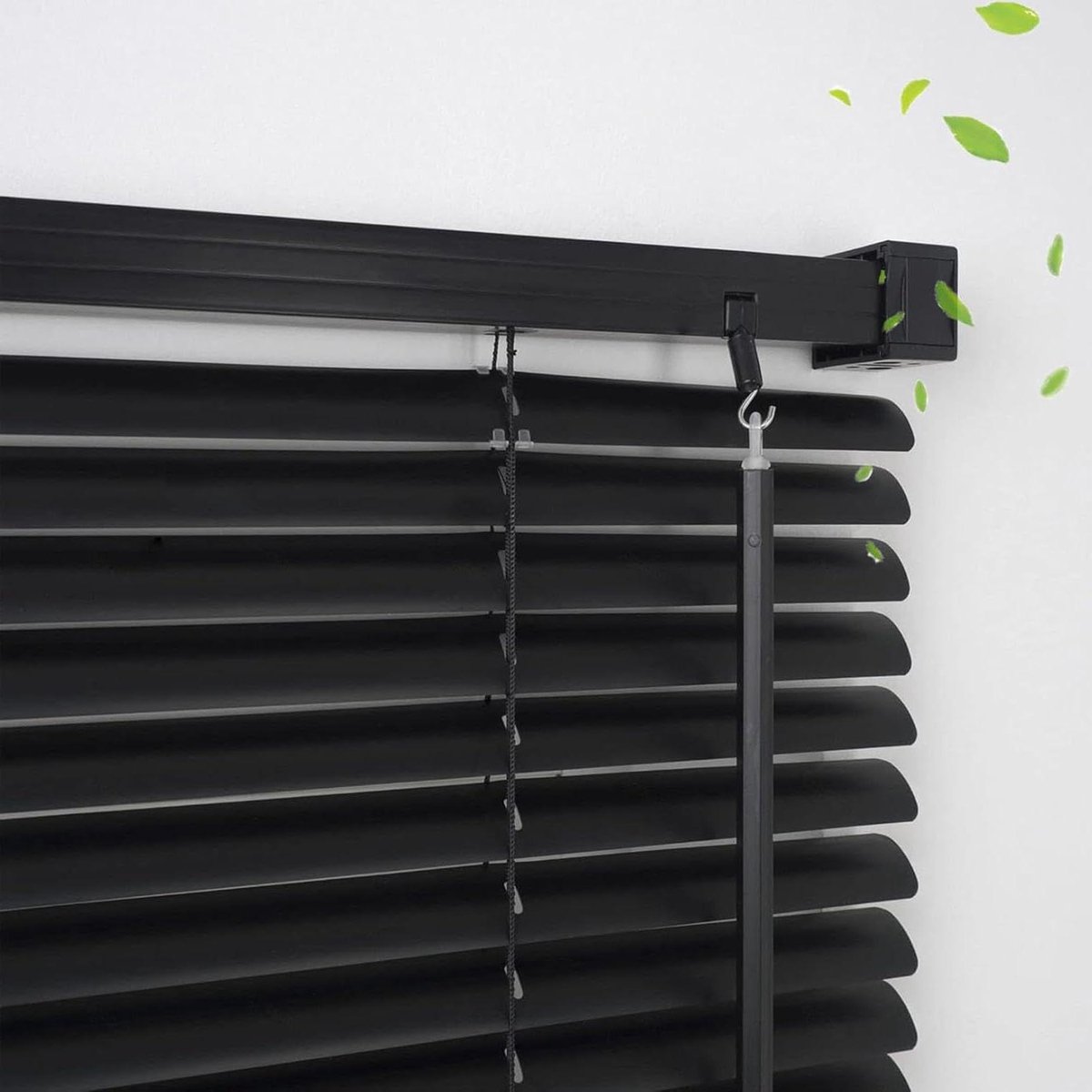 Metalen Jaloezieën - Raambekleding Horizontaal - Privacy Creëren - Flexibele Aluminium Lamellen - 50x180cm - Zwart