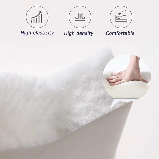Opvouwbare Slaapmat - Reis Matras Vloermat - Kamperen Thuisgebruik - Wasbare Afneembare Hoes - 200x80x10cm - Grijs — afbeelding 5